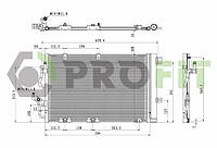 Радиатор кондиционера Opel Astra H 04-. Zafira B 05-15