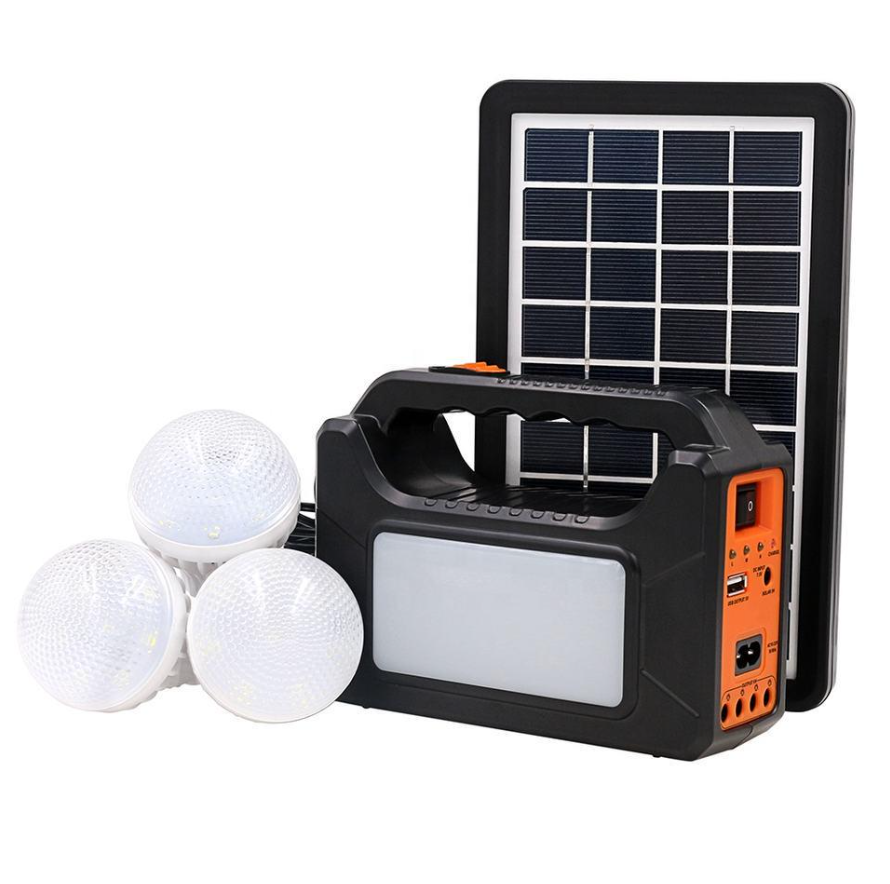 Сонячна станція/ліхтар-світильник акумуляторний з PowerBank + 3 лампочки EP-392