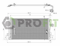 Радиатор кондиционера VW Touareg 02-10. Audi Q7 06-15. PORSCHE CAYENNE 03-10