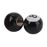 Ковпачки більярдний шар на ніпель авто вело мото, шредер (schrader) 2 шт в чорному кольорі