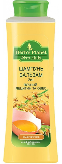Шампунь-бальзам Фіто Лінія Яєчний лецитин та Овес, для фарбованого волосся (500мл.)