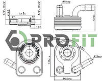 РАДИАТОР МАСЛЯНЫЙ Ford Focus 04-. FIESTA 08-. Mondeo 07-15. Volvo S60 10-15. S80 10-. V40 12-. V60 10-15. V70