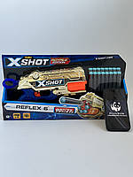 Детский Скорострельный бластер X-Shot Excel Reflex 6 Golden , детское оружие