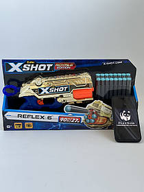 Дитячий швидкострільний бластер X-Shot Excel Reflex 6 Golden, дитяча зброя