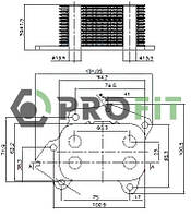 РАДИАТОР МАСЛЯНЫЙ PEUGEOT/CITROEN/FORD/MITSUBISHI/MAZDA/Fiat 04- (1.6HDI)