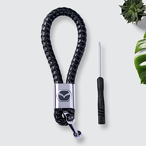 Стильний шкіряний Брелок с логотипом Mazda