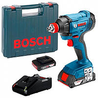 Аккумуляторный ударный гайковерт Bosch Professional GDX 180-LI (2×2.0 Ач, зарядное устройство)