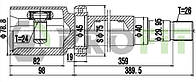 ШРУС Ford Transit CONNECT 02-13 ВНУТР.