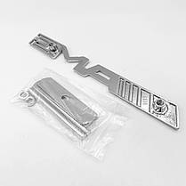 Емблема решітки радіатора AMG Mercedes-Benz (Мерседес) Хром 15,5 х 1,7 см, фото 5