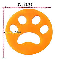 Силіконова лапка для видалення вовни та волосся з одягу помаранчевого кольору 2844, фото 2