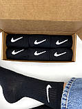 Подарунковий набір в крафт боксі високі чоловічі Шкарпетки Nike / найк - чорні у коробці 6 пар, фото 4