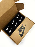 Подарунковий набір в крафт боксі високі чоловічі Шкарпетки Nike / найк - чорні у коробці 6 пар, фото 3