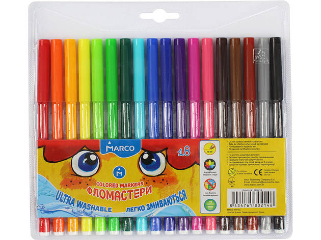 Фломастери 18кол. Marco 1690-18, фото 1