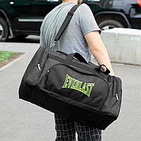 Спортивна чоловіча дорожня сумка Everlast biz Green чорна тканинна в поїздки на 60 літрів для екіпірування