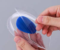 Силіконові устілки вставки під п'яту Підп'ятник із задніми та бічними бортиками розмір 39-46 прозорі 2847, фото 7