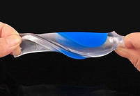 Силіконові устілки вставки під п'яту Підп'ятник із задніми та бічними бортиками розмір 39-46 прозорі 2847, фото 6