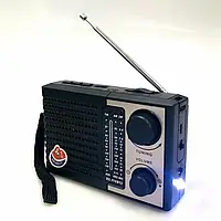 Радіоприймач акумуляторний з ліхтариком та сонячною панеллю с функцией Повербанк