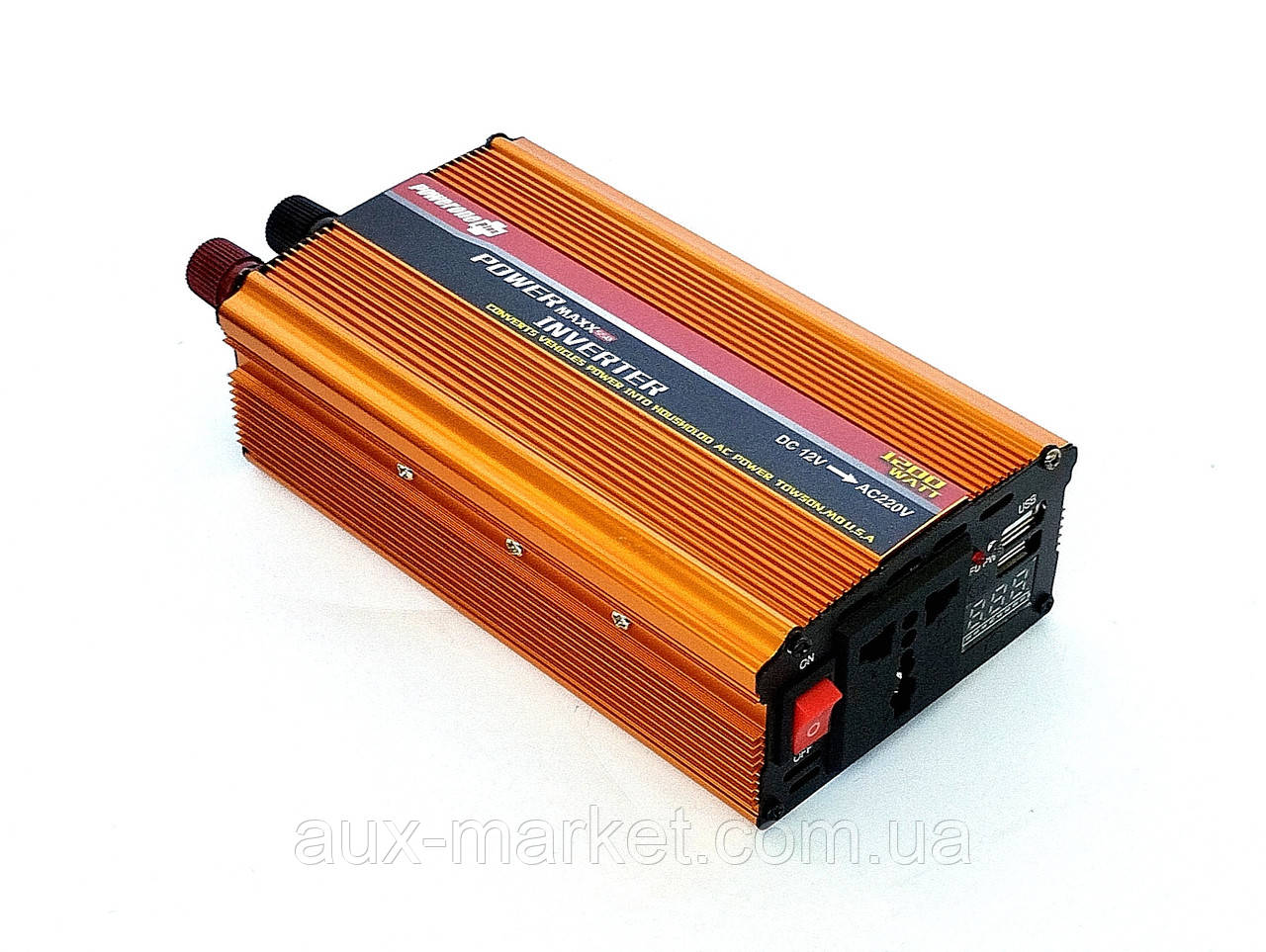 Перетворювач PowerOne Plus 12V-220 V 1200 W з вольтметром