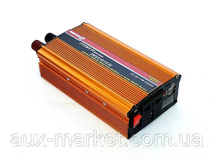 Перетворювач PowerOne Plus 12V-220 V 1200 W з вольтметром, фото 1
