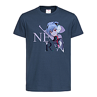 Темно-синяя детская футболка Evangelion Nerv (5-7-9-темно-синій)