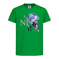 Зеленая детская футболка Evangelion Nerv (5-7-9-зелений)
