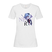 Белая женская футболка Evangelion Nerv (5-7-9-білий)