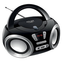 Магнітофон бумбокс з радіо Adler AD 1181 Black/Grey N