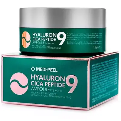 Гідрогелеві патчі з екстрактом центели MEDI-PEEL Hyaluron Cica Peptide 9 Ampoule Eye Patch, 60 шт.