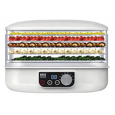 Електросушарка для фруктів грибів овочів 250 Вт Bass BH10602 White (Niz14593)