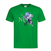 Зеленая мужская/унисекс футболка Evangelion Nerv (5-7-9-зелений)
