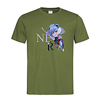Армейская мужская/унисекс футболка Evangelion Nerv (5-7-9-армійський)
