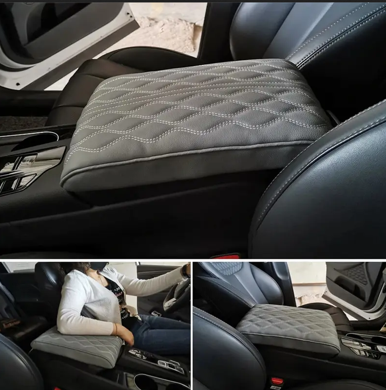 Підлокітник універсальний для автомобіля, чохол на підлокітник авто сірий 33х21х5 см