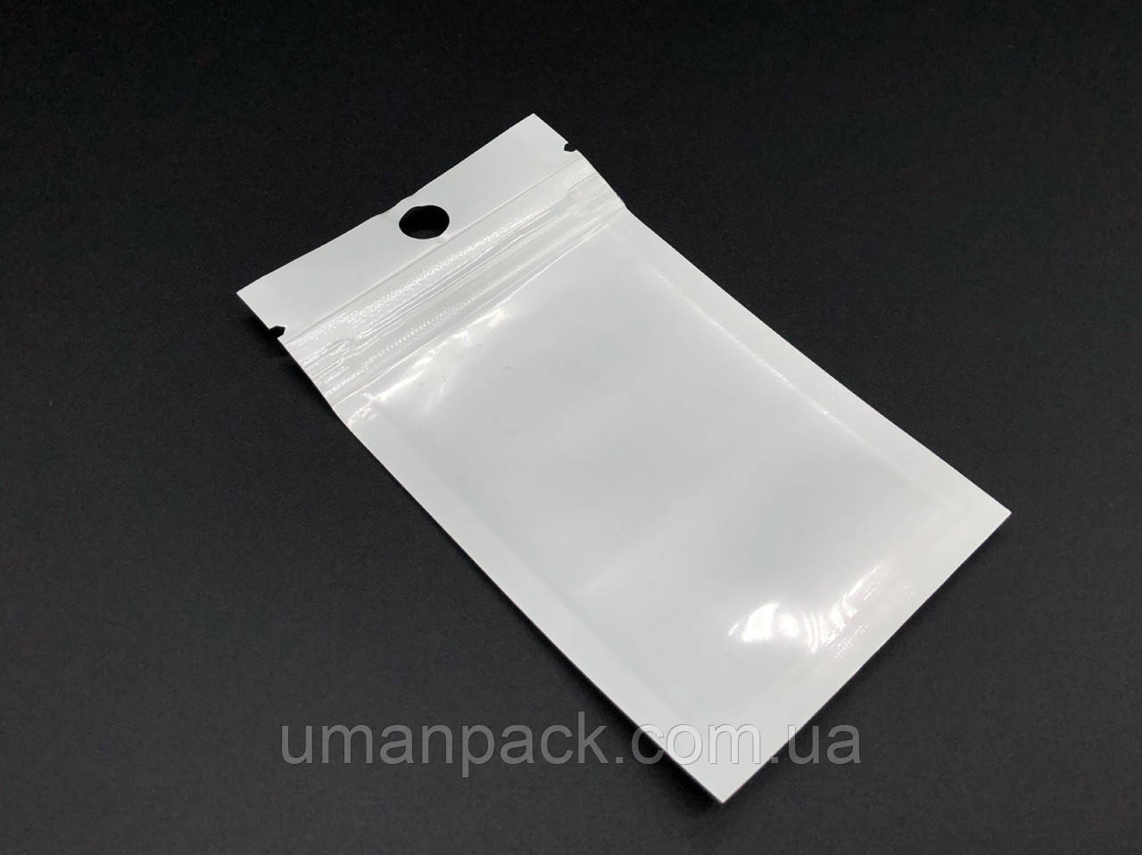 Зіп-Лок пакет із ZIP-замком і підвісом Поліпропіленовий 6х10 см. 100шт/уп. біло-прозорі Європакети Струна