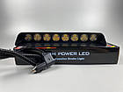 Маячок проблисковий S10 (стробоскоп) 9-80V (24 led діодів) помаранчевий спалах (під скло) 265мм х 120мм х 65мм, фото 3