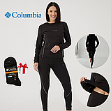 Флісовий термокомплект жіночої натільної білизни Columbia на зиму, Зігрівальне термо + шкарпетки в подарунок MS, фото 2