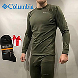 Чоловічий термокомплект Columbia зігрівальний флісовий тактичний військовий хакі для чоловіків + шкарпетки в подарунок MS, фото 2