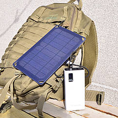 Портативна сонячна панель зарядний пристрій для павербанків, телефонів 5В VIDEX VSO-F5
