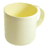 Кружка з ручкою 0,33 л харчова пластикова Гемопласт