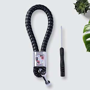 Стильний шкіряний Брелок з логотипом porsche