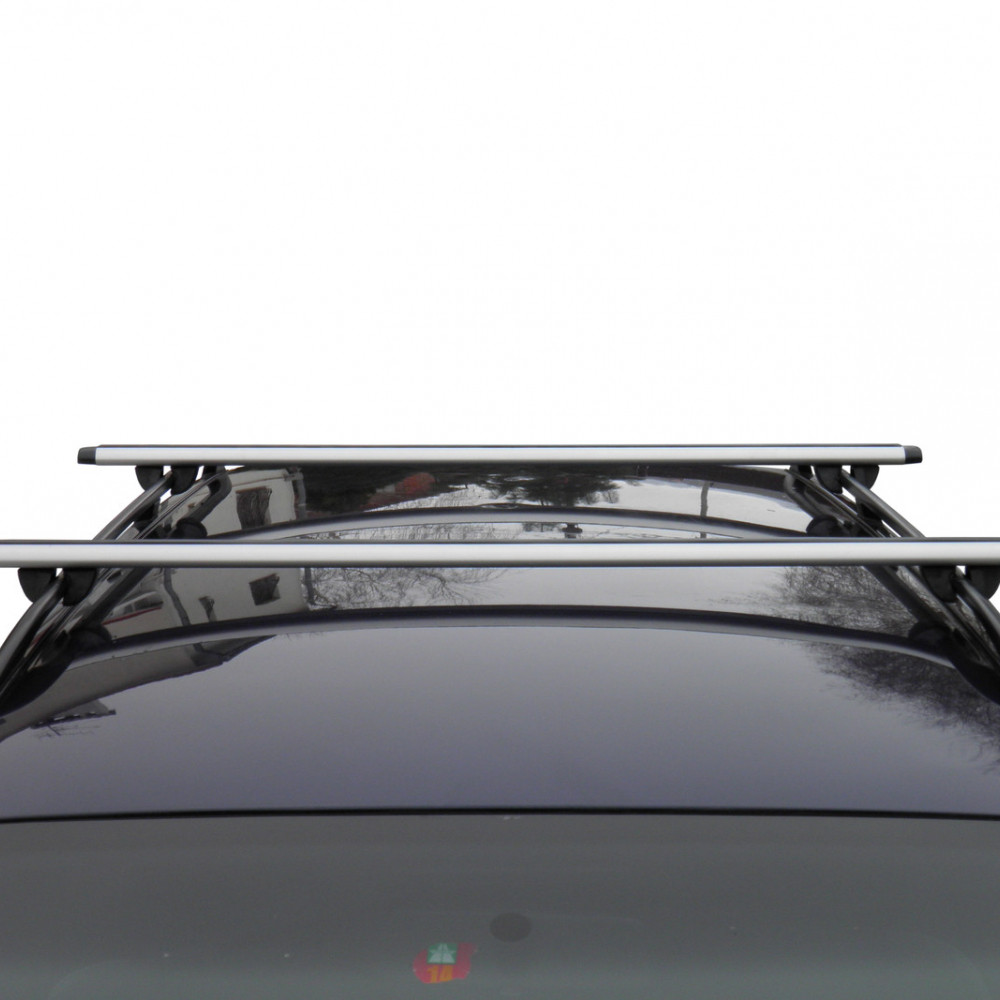 Багажник на рейлінг - 140см - "Кенгуру" - "AERO M"/Алюмінієві поперечні Аеродинамічні