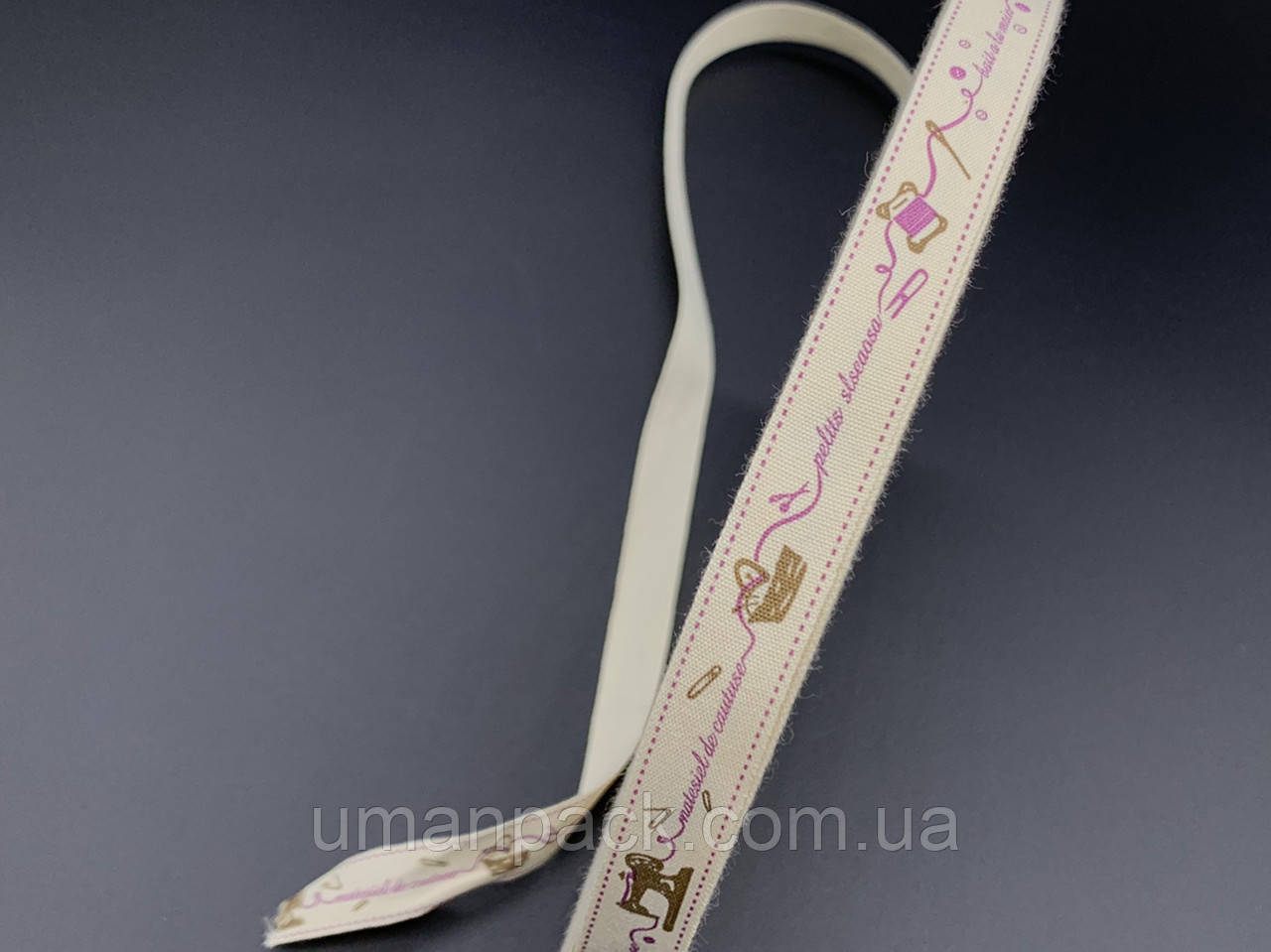 Стрічка декоративна з візерунком. Швачка. 1,5 см