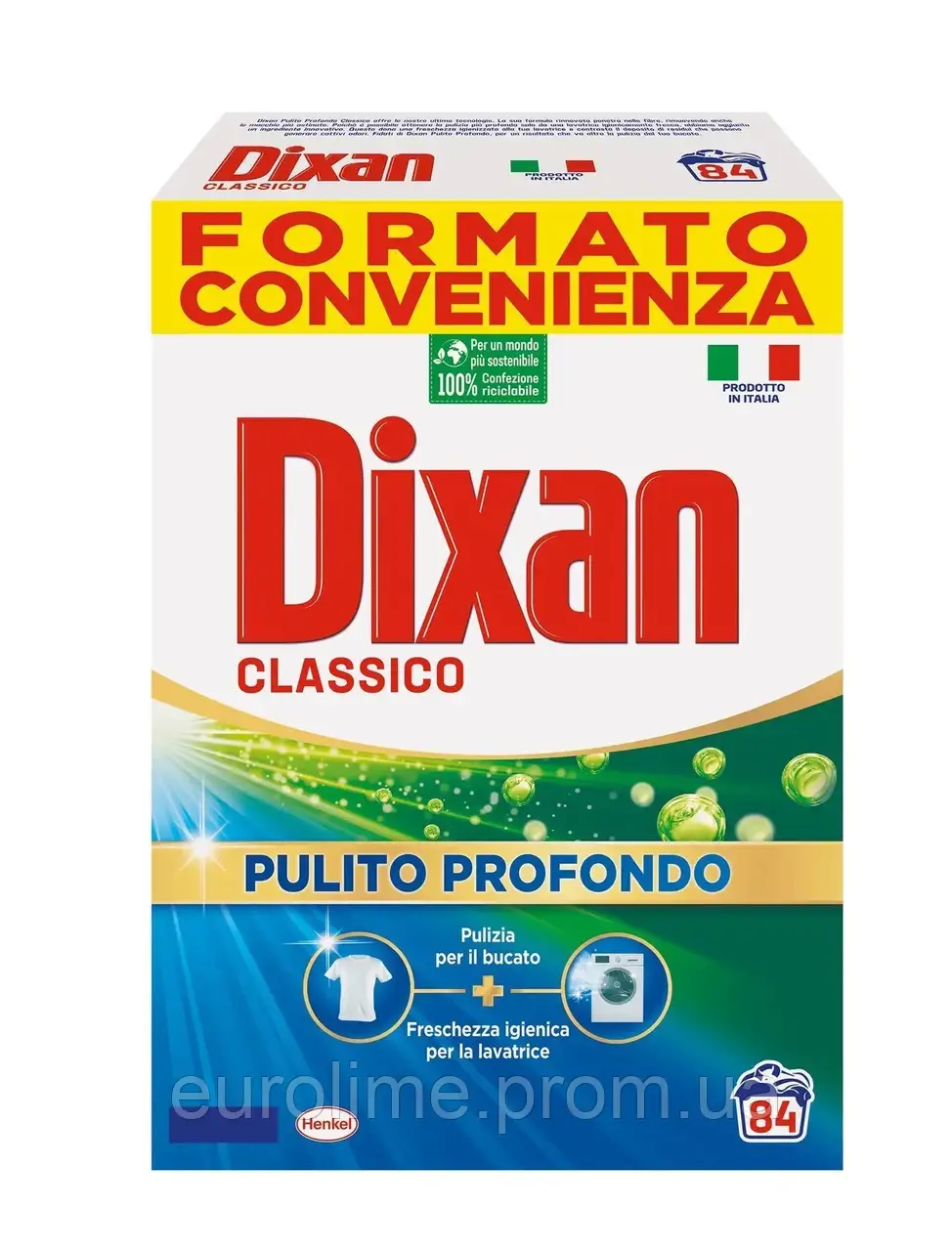 Порошок для прання Dixan Classico Італія універсальний безфосфатний 84 прання