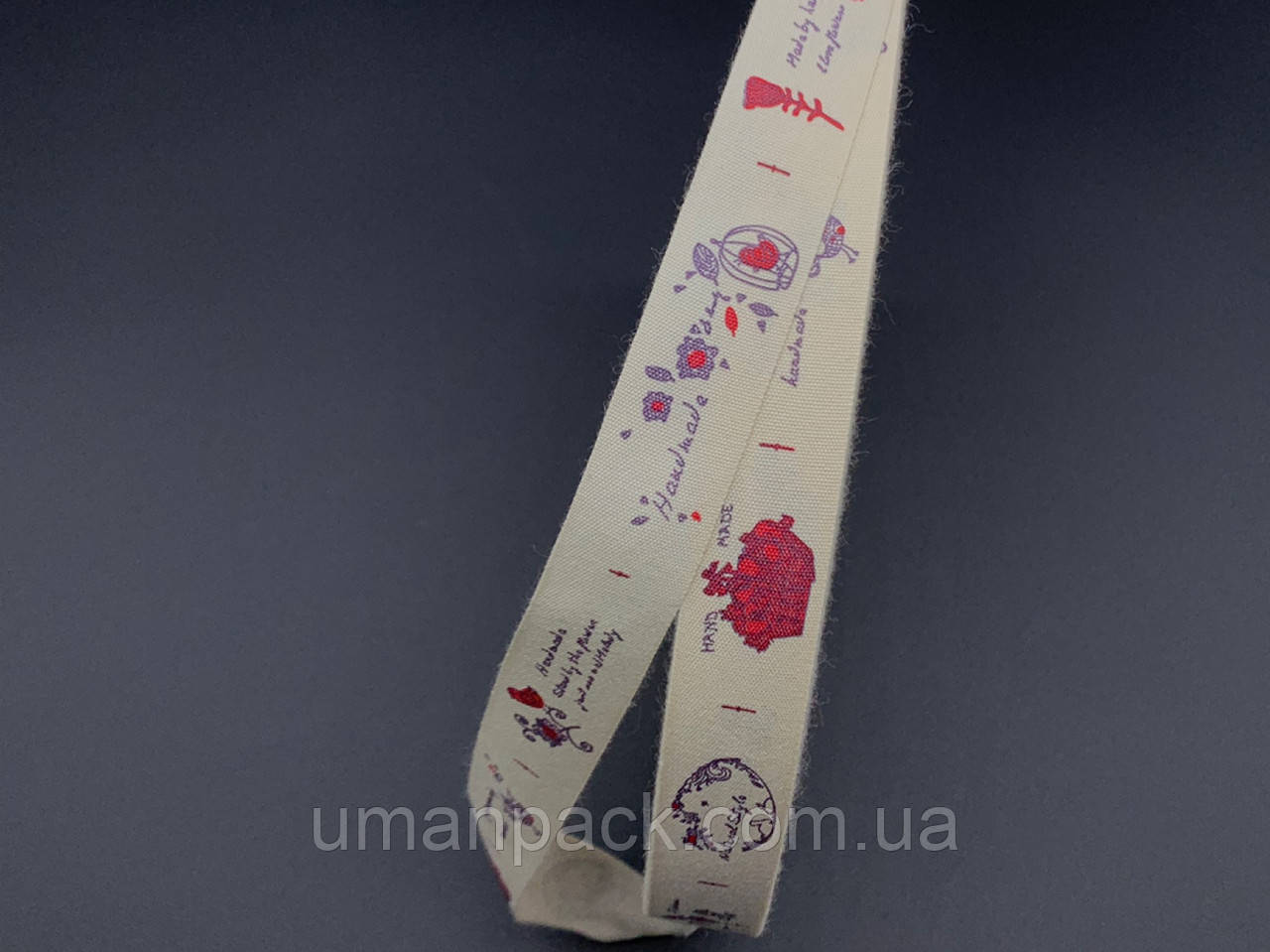 Стрічка декоративна з візерунком. Flowers. 2 см