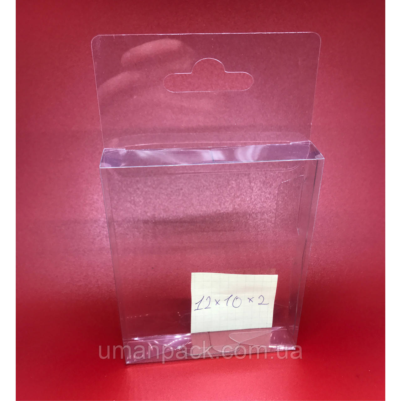 Упаковка з європідвісом збірна пластикова 12 х 10 х 2 см 200 мкр 50 шт прозора