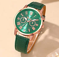 Жіночий годинник зелений класичний.
