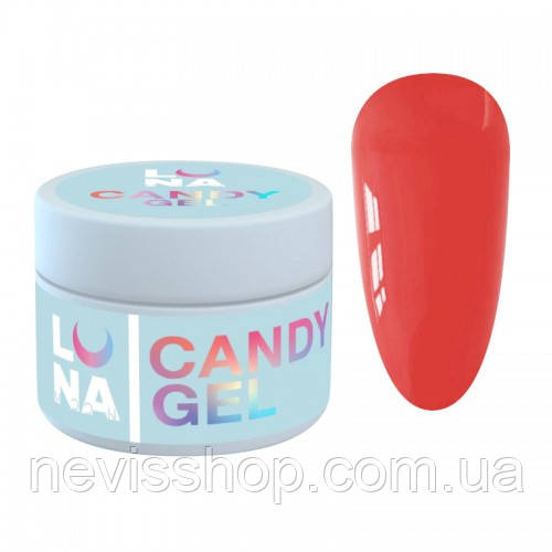 Гель для нарощування Luna Candy Gel 16 помаранчевий корал. 15 мл