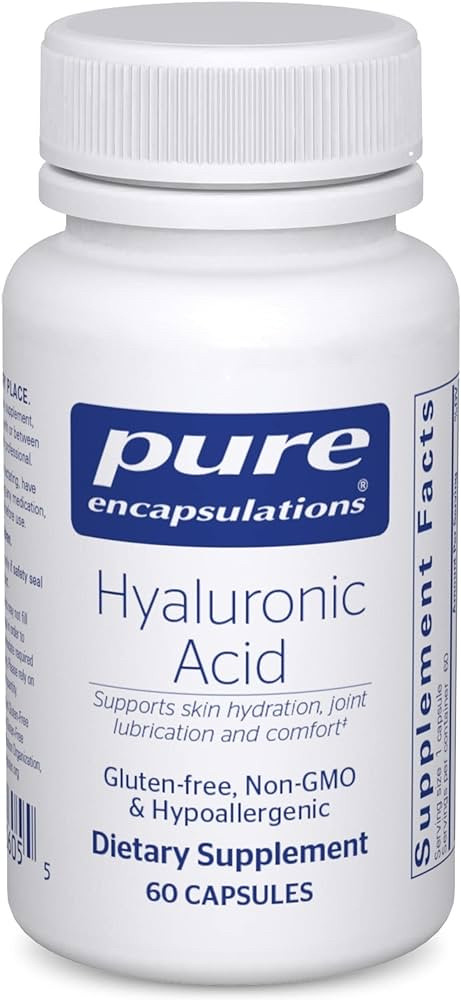 Гіалуронова кислота, Hyaluronic Acid, Pure Encapsulations, 60 капсул BX195