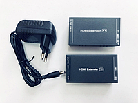 Удлинитель HDMI через витую пару 2 CAT-5e/CAT-6e до 60m (2 шт.), Atcom, БП в комплекте