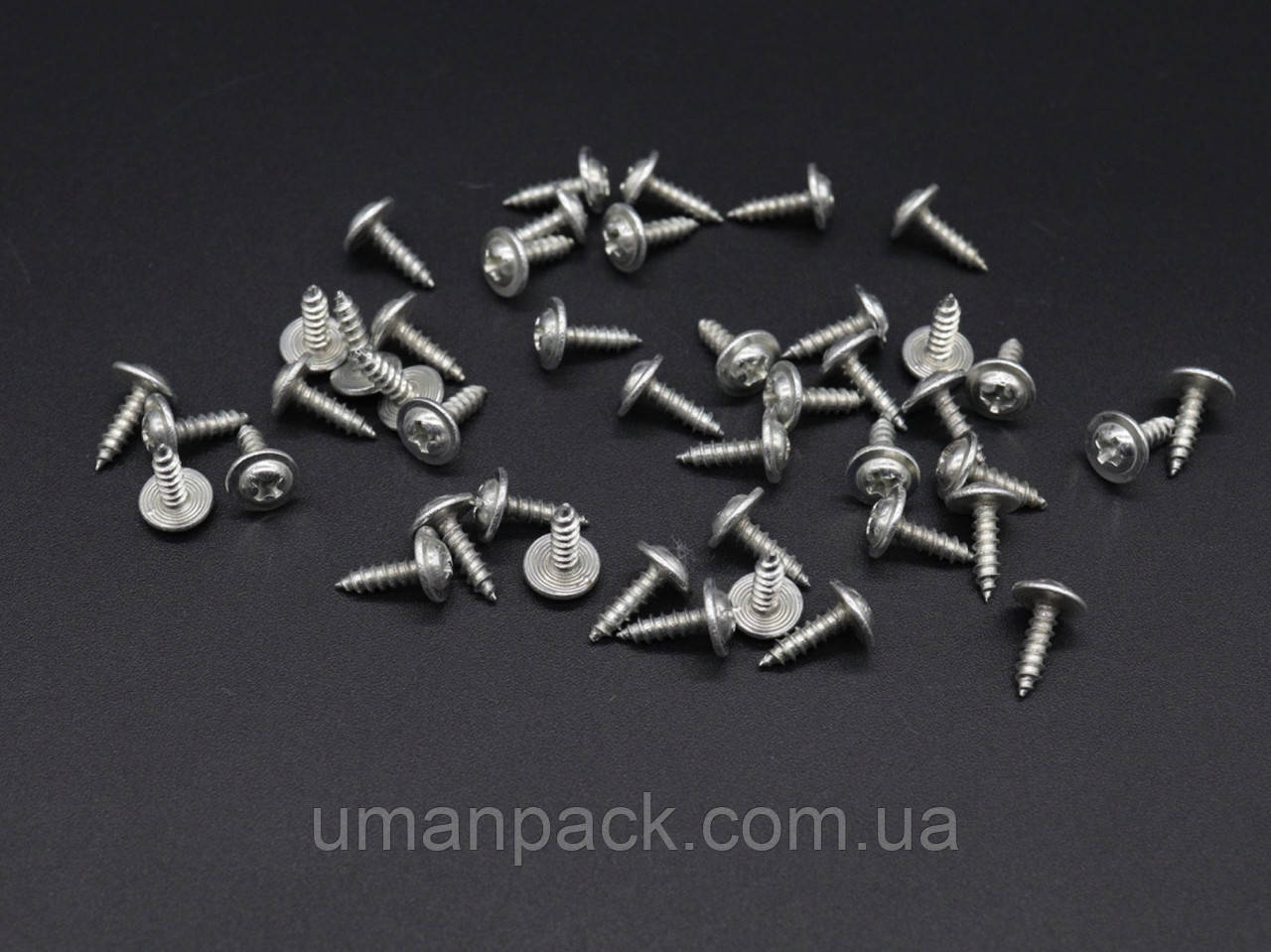 Саморіз, напівкругла шапочка. Колір "срібло". 3х10мм