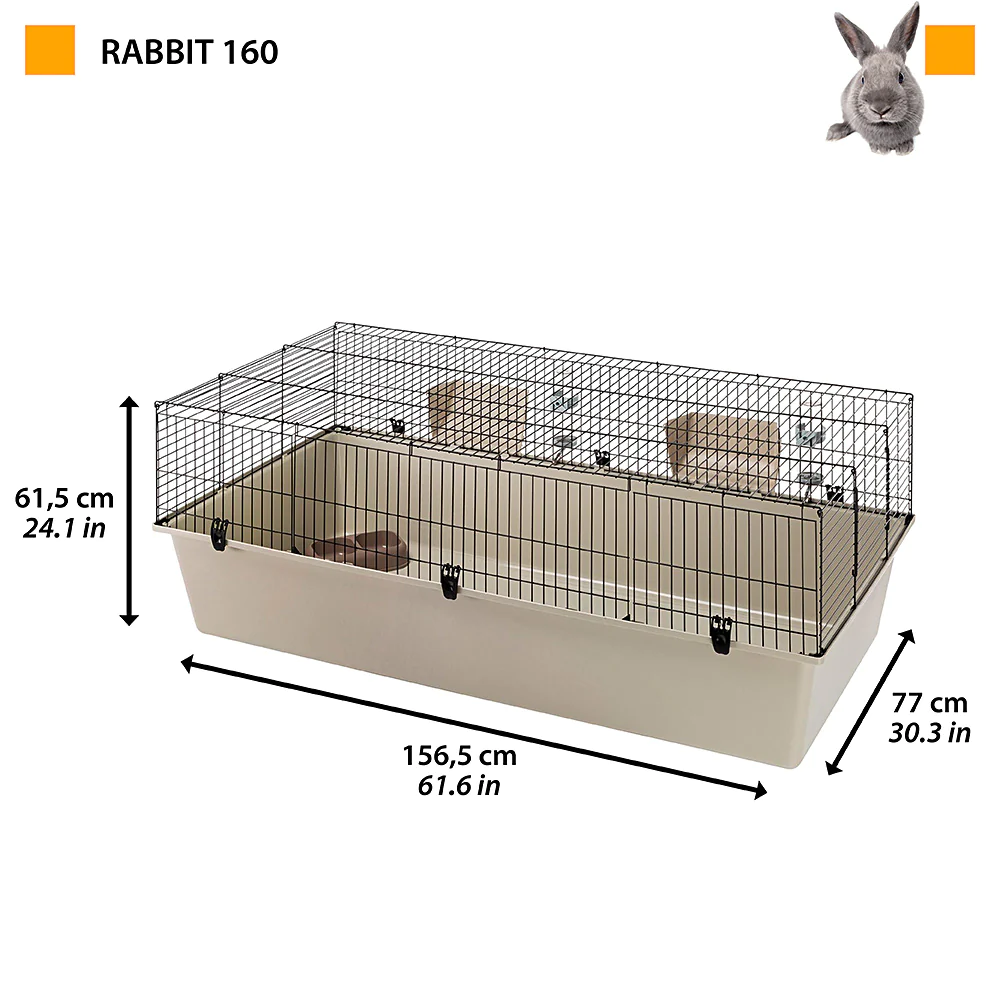 Большая клетка для кроликов и морских свинок Ferplast Rabbit 160 (Ферпласт Реббит 160) - фото 2 - id-p1978777414